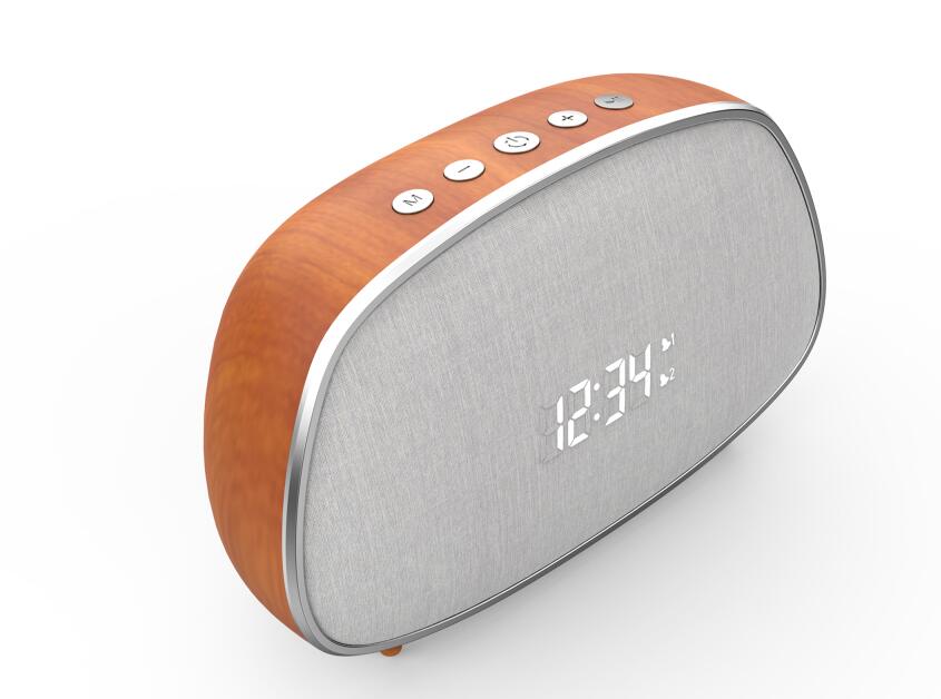 Fabric Bluetooth Speaker With Alarm Clock And FM Radio szyztek